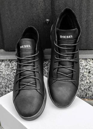 Diesel pirate black winter зимние мужские ботинки дизель черные3 фото