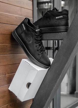 Diesel pirate black winter зимние мужские ботинки дизель черные4 фото