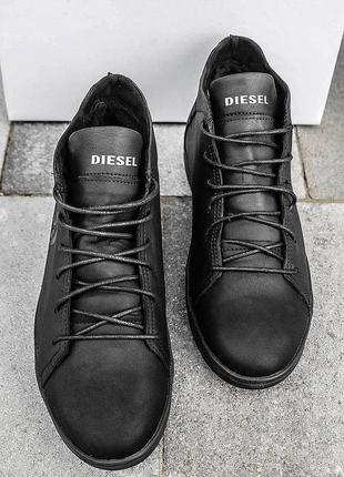 Diesel black pirate winter зимові чоловічі черевики чорні дизель9 фото