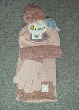 Комплект george шапка шарф перчатки новий набор зимовий8 фото