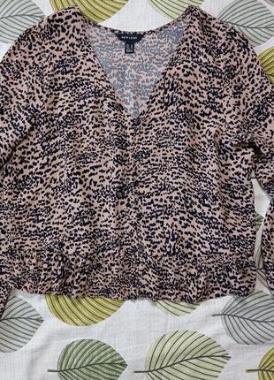 Сорочка блуза в трендовий  леопардовий принт5 фото