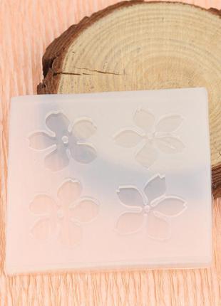 Форма для эпоксидной смолы finding молд цветы сакуры белый силиконовый 63 мм x 63 мм