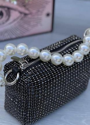 Женская вечерняя сумочка клатч с камнями