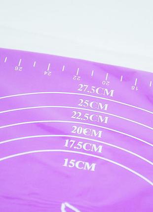 Силіконовий килимок для розкачування тіста mat violet 40*30 см коврик для теста3 фото