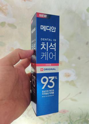 Отбеливающая зубная паста для удаления налета со вкусом цитрусовой мяты median toothpaste original2 фото
