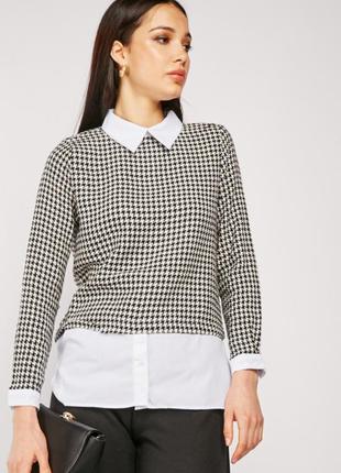 Рубашка в гусячу лапку