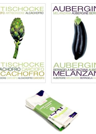Набір кухонних рушників 2 шт. "артишок і баклажан" 40х60см набір кухонних рушників