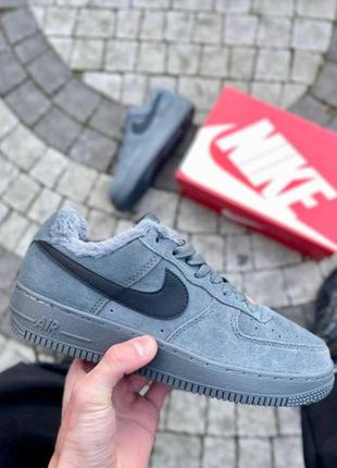 Nike air force 1"grey" winter кроссовки!!!
