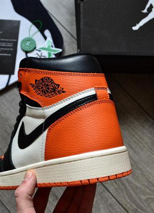 Nike air jordan 1 retro orange - black кросівки!!!2 фото