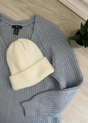 Классный голубой джемпер свитер 4