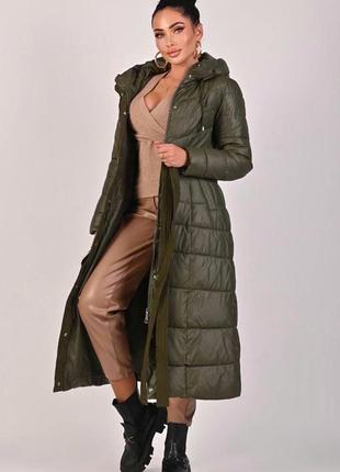 Подовжена жіноча куртка, пальто, пуховик2 фото