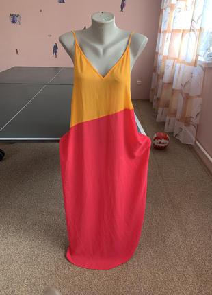 Шикарное яркое платье парео46-48-50