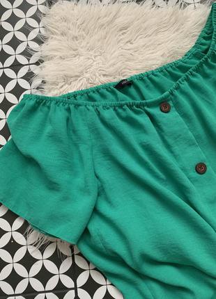 Зелёная блуза, блуза marks spenser, блуза на завязках2 фото