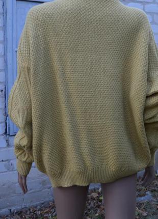 Жіночий вовняний джемпер пісочного кольору з жаккардової смугою м 38\467 фото