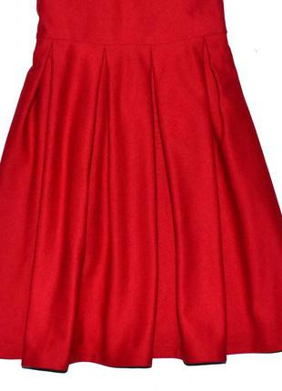Topshop красное фактурное платье с пышной юбкой. л.12.407 фото