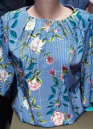 Жіноча блузка ошатна великих розмірів1 фото