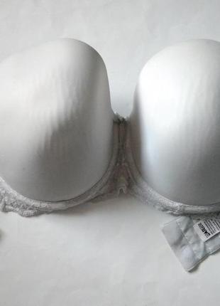 36dd 80е/85d m&s элегантный гладкий бюстгальтер-трансформер без бретелек балконет2 фото