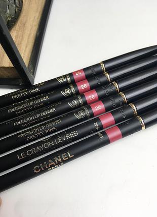 Карандаш для губ chanel le crayon levres с кисточкой оттенок 26 pretty pink6 фото