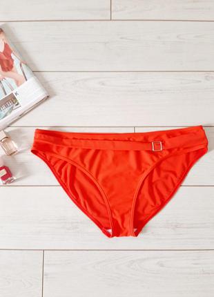 Стильний низ від купальника_трусики,червоно кораловий