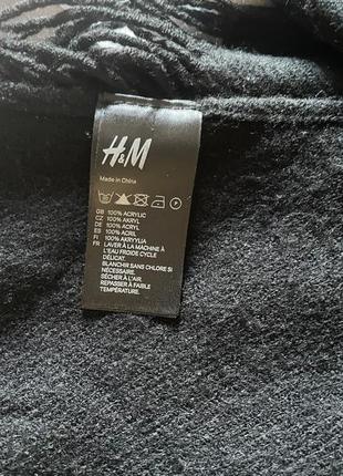 Теплый черный шарф h&m3 фото