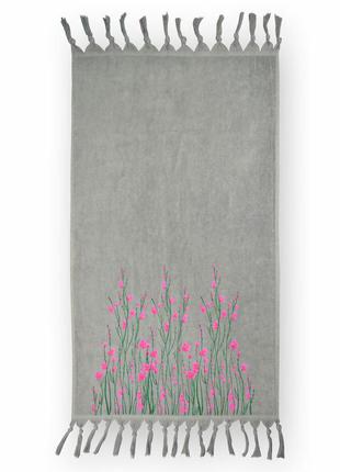 Полотенце велюровое "spring" 68х127см рушник велюровий