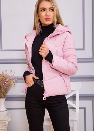 Куртка женская демисезонная цвет розовый3 фото