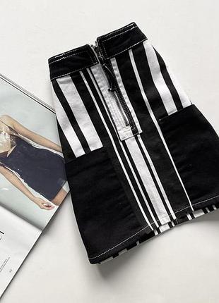 Красивая юбка котон черно-белая хс 6