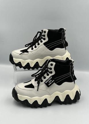 Кроссовки женские, натуральная кожа, демисезонные