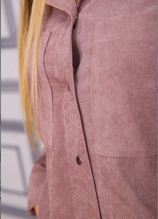 Рубашка женская вельветовая цвет мокко6 фото