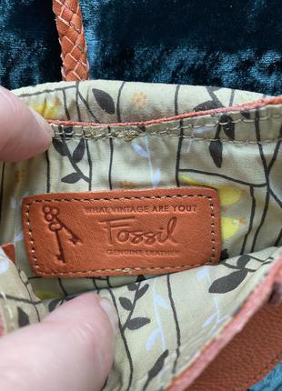 Сумочка кроссбоды, кожа, fossil 4