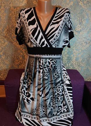Женское базовое платье леопардовая расцветка размер 46/48