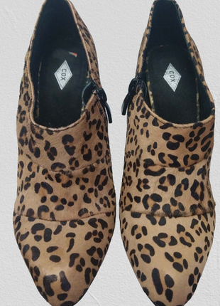 Ботильоны кожа, шпилька, леопард