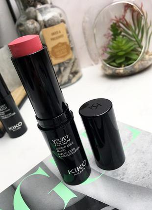 Румяна стик kiko milano velvet touch creamy stick blush оттенок 05 camelia red1 фото