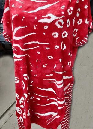 Яркая женская футболка туника большого размера1 фото