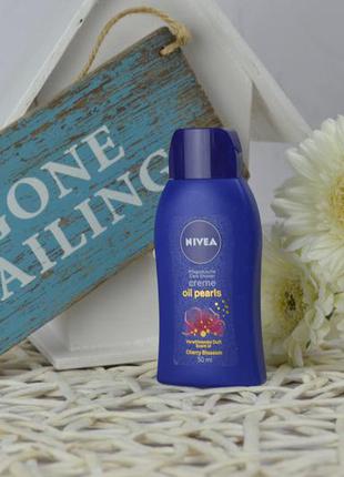 Успокаивающий гель для душа nivea creme oil pearls 50 ml1 фото