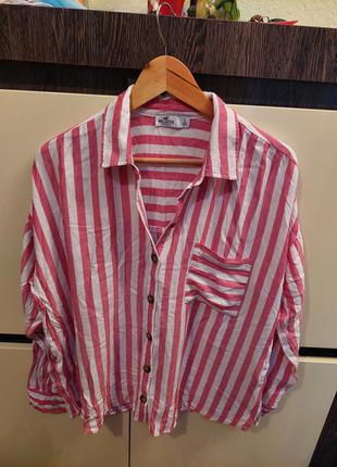 Сорочка, блуза, в смужку hollister