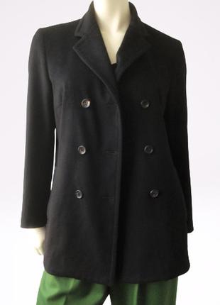 Короткое шерстяное (100%) двубортное  пальто-пиджак loro piana, италия2 фото