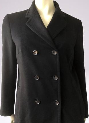 Короткое шерстяное (100%) двубортное  пальто-пиджак loro piana, италия6 фото