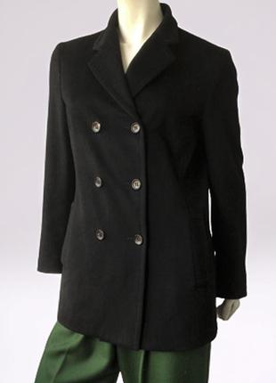 Короткое шерстяное (100%) двубортное  пальто-пиджак loro piana, италия3 фото