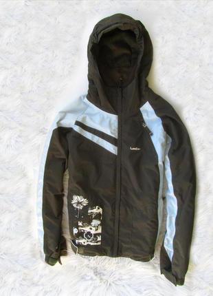 Спортивная горнолыжная непромокаемая теплая куртка парка с капюшоном decathlon