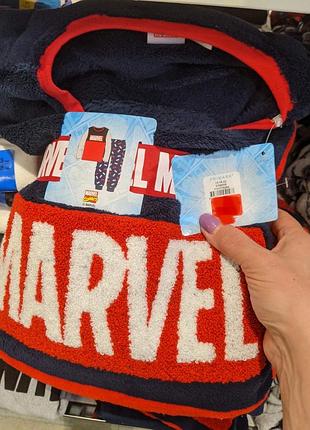 Тёплая махровая пижама marvel плюшева піжама