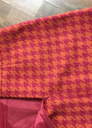 Супер мини юбка букле hallhuber оранжево розовая лапка3 фото