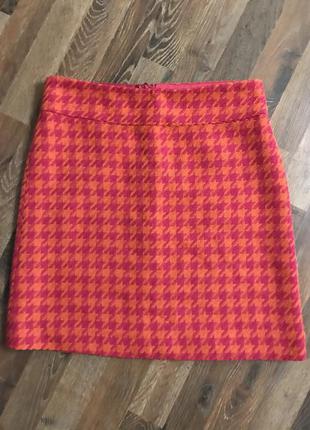 Супер мини юбка букле hallhuber оранжево розовая лапка6 фото