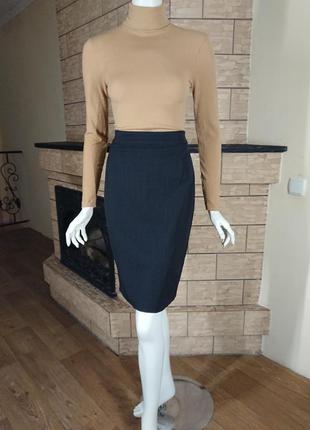 Max mara вовняна стрейчева спідниця прямого крою розмір м
