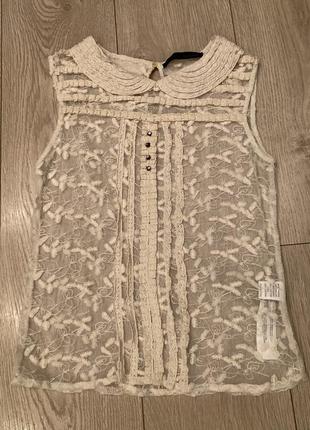 Нежный кружевной топ zara