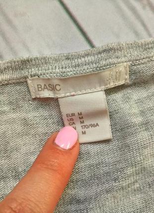 Класний сірий джемпер оверсайз h&m р. м 2