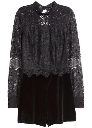 Комбінезон мереживо та бархат h&m
