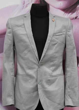 Красивый мужской пиджак asos 65% лен 33% котон3 фото