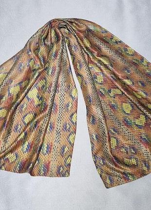 Красивий шовковий шарф зміїний принт