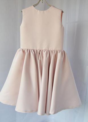 Пудровое ошатне атласну сукню для дівчинки розмір 1162 фото